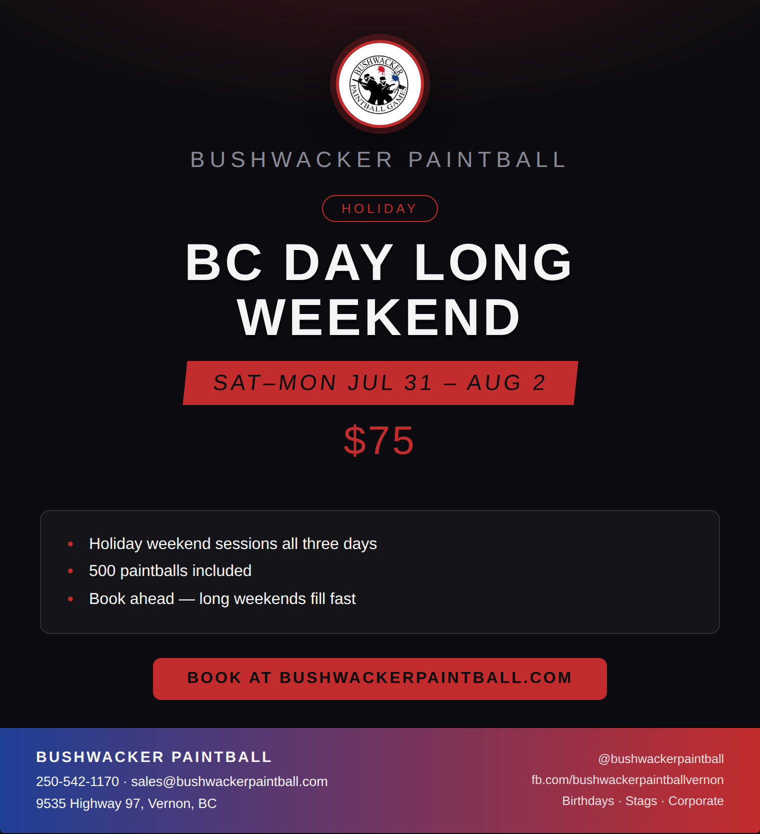 BC Day Long Weekend cover