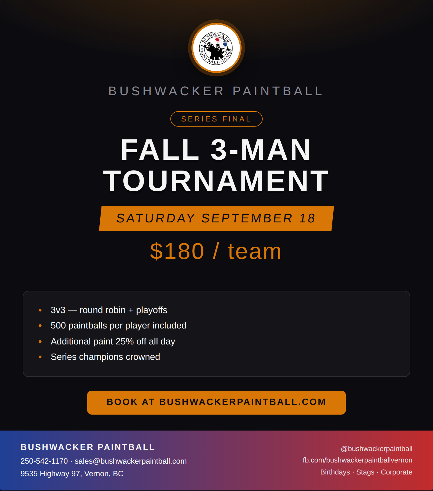 Fall 3-Man Tournament cover